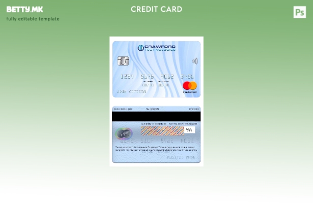 Модерен стил Холандија (Холандија) Шаблон за мастер картички на Crawford Technol